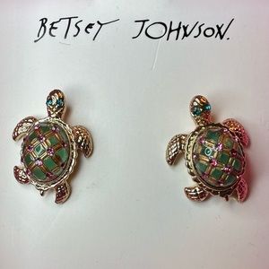 Betsey Johnson Turtle Stud Earrings